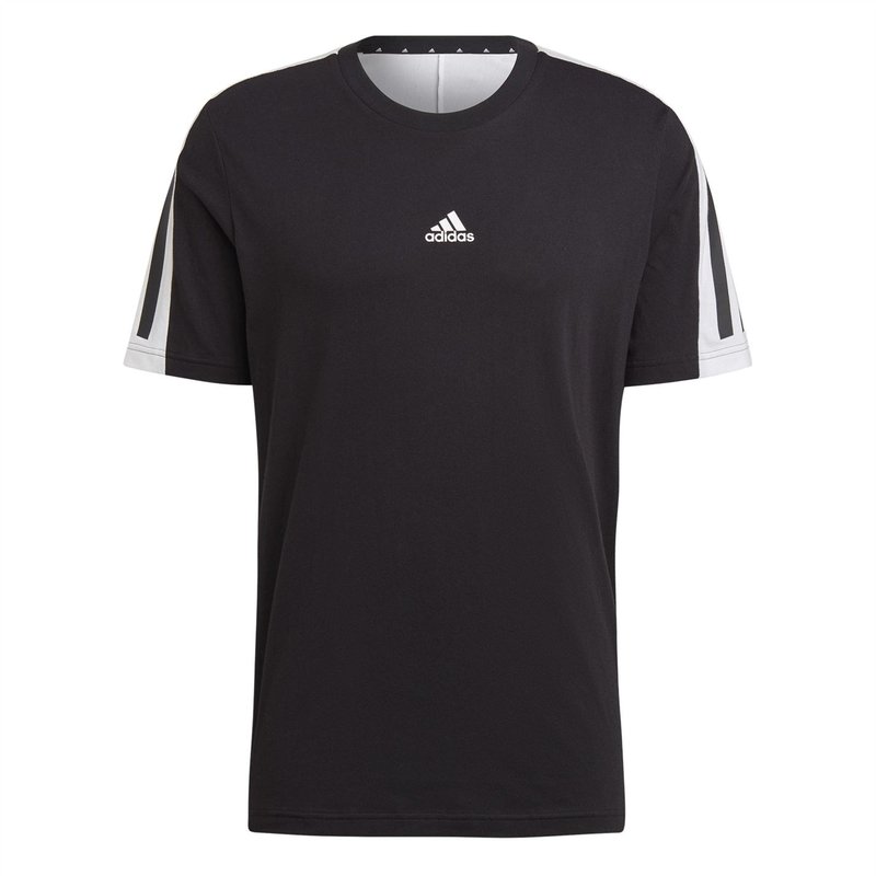 adidas 3 Stripe T Shirt Mens