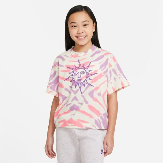 Nike Boxy Tie Dye T Shirt Junior Girls