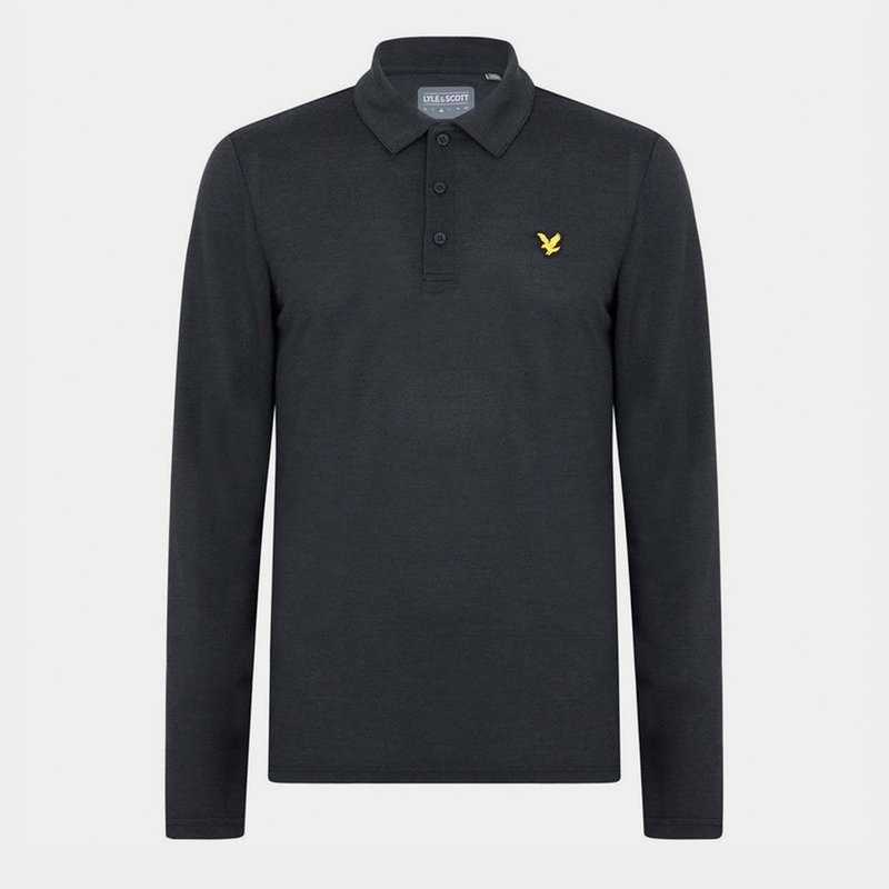 Lyle and Scott Golf and Scott Golf Long Sleeve Polo Shirt Mens