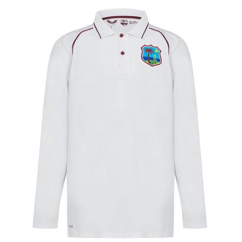 Castore West Indies Long Sleeve Mens Polo