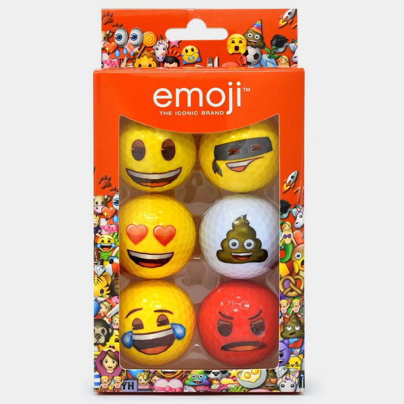 emoji Novelty Fun Golf Balls 6 pack