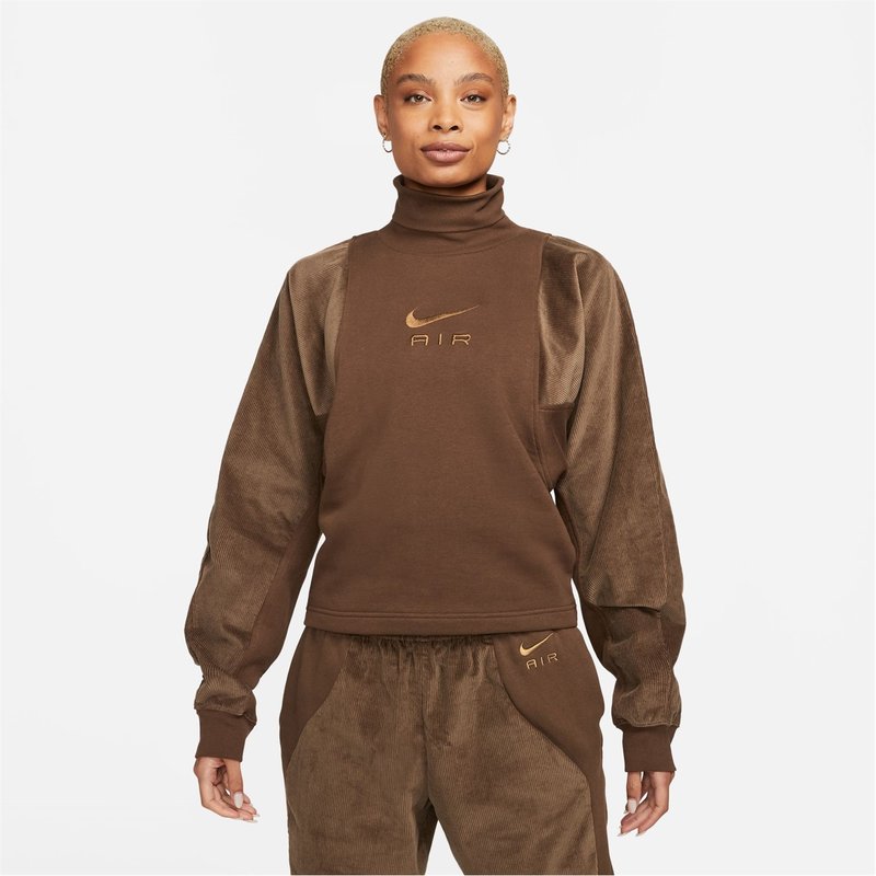 Nike Air Womens Corduroy Fleece Top
