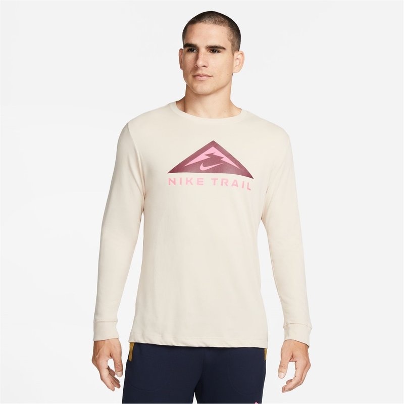 Nike Dri Fit Trail Long Sleeve Mens Running Top 