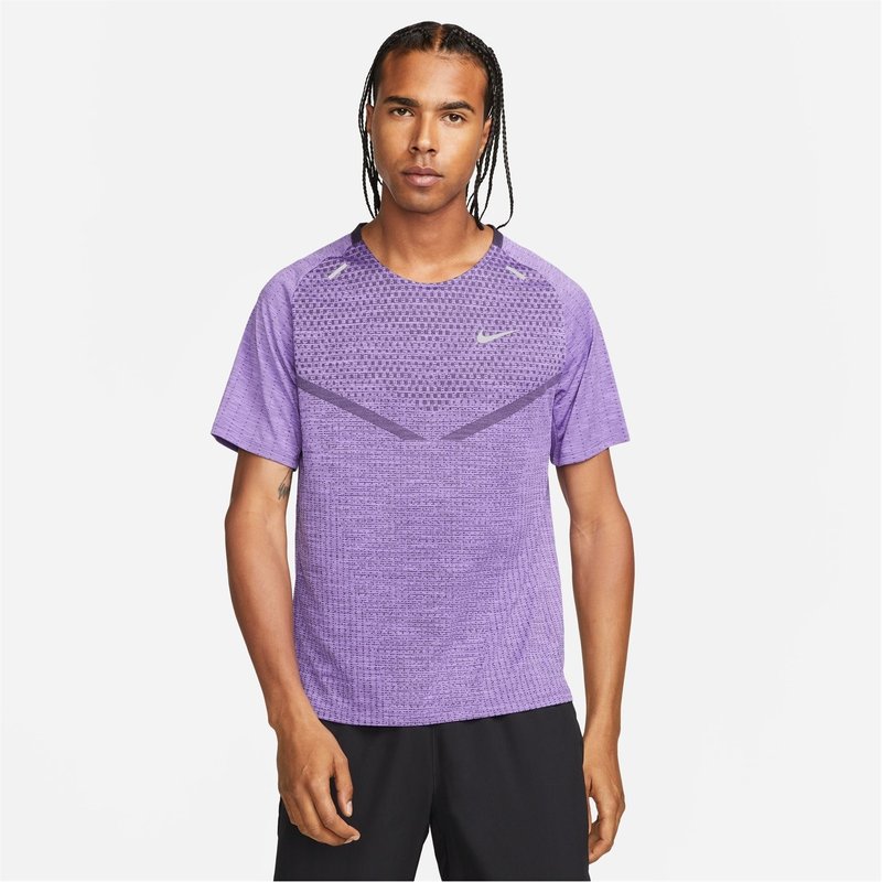 Nike Dri fit Techknit Short Sleeve Running T Shirt Mens