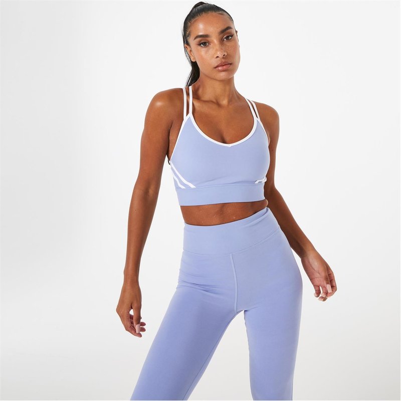 Jack Wills Active Stripe Cross Back Sports Bra