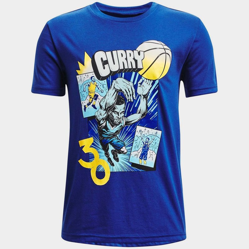 Under Armour Steph Curry Comic Short Sleeve T Shirt Junior Boys