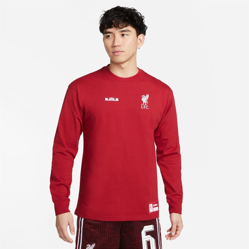 LeBron x Liverpool F.C. Mens Nike Long Sleeve Max90 T Shirt