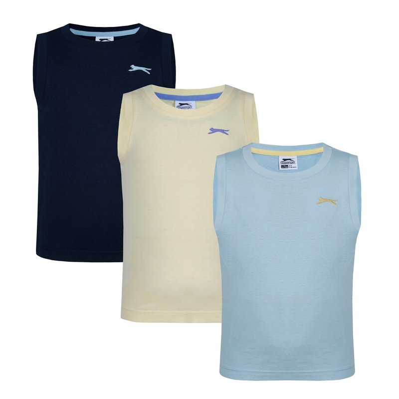 Slazenger 3 Pack Sleeveless T Shirts Infant Boys