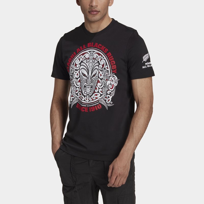 adidas 2022 Maori All Blacks Graphic T-Shirt Mens