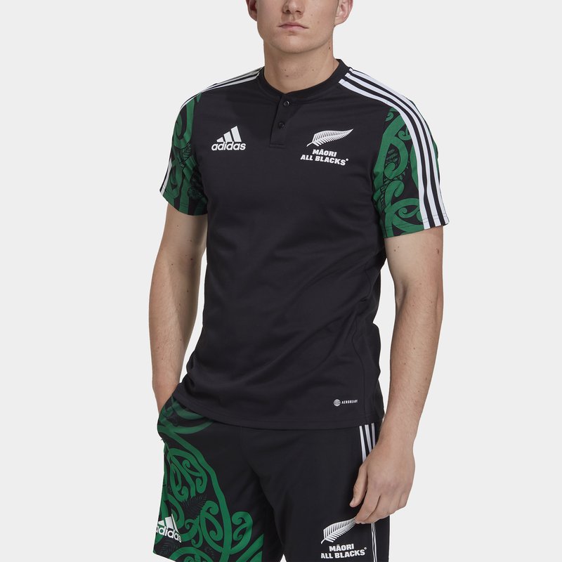adidas 2022 Maori All Blacks Polo Shirt Mens
