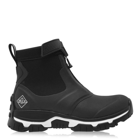 Muck Boot Ladies Apex Zip Short Boots - Black/White
