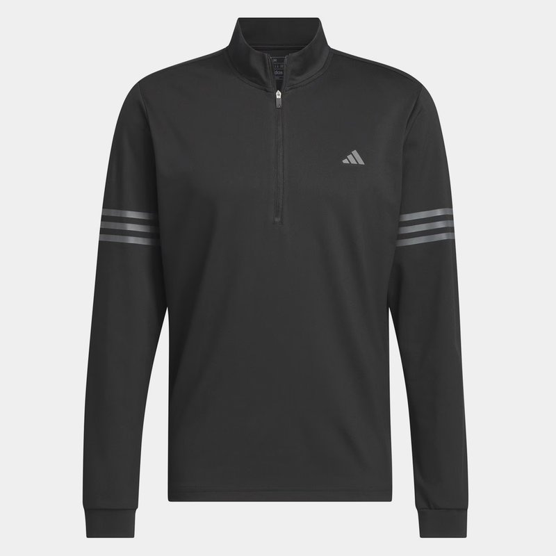 adidas 3 Stripe Zip Top Mens