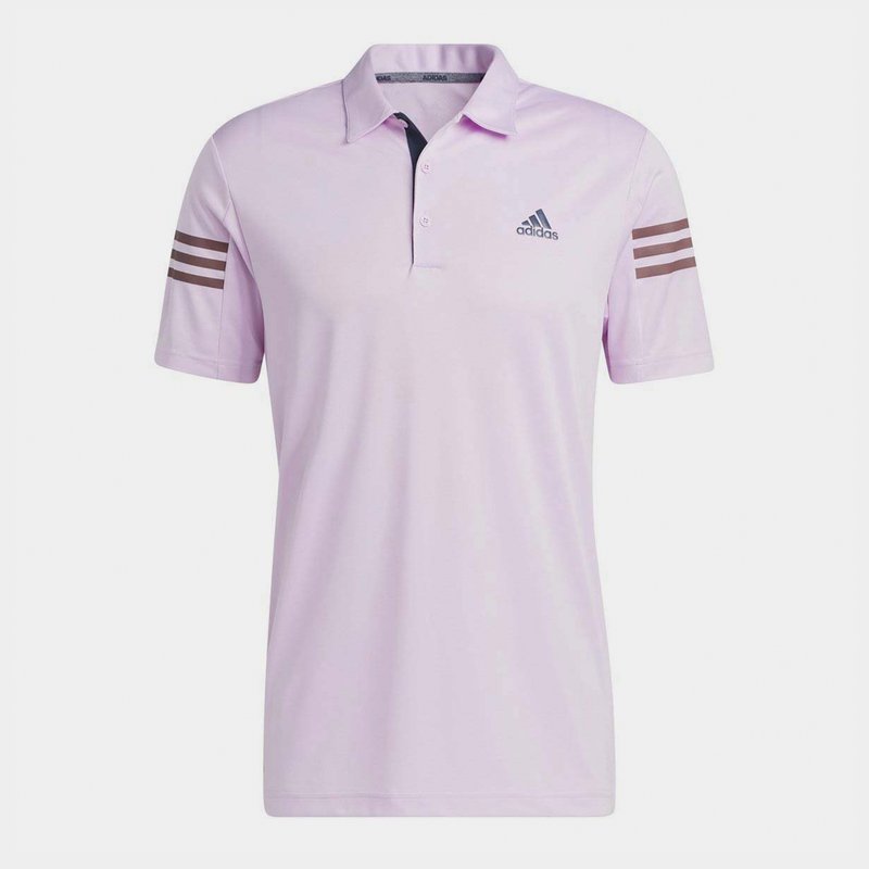 adidas 3 Stripe Polo Shirt Mens