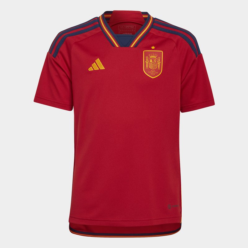 adidas Spain Home Shirt 2022 2023 Juniors