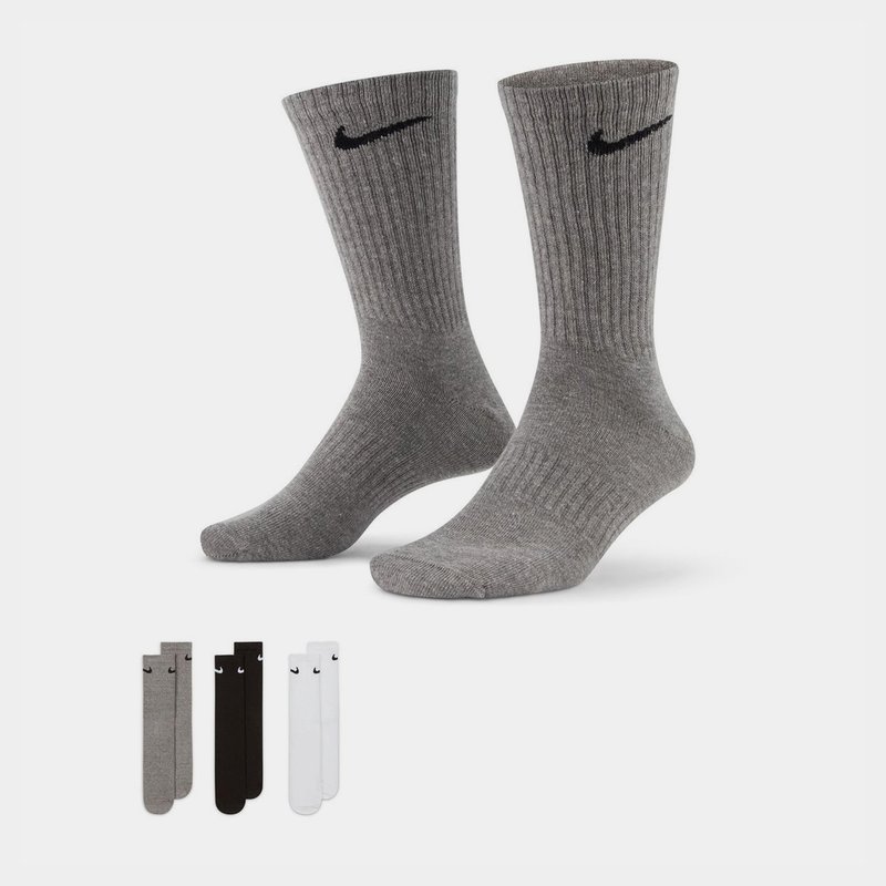 Nike Everyday 3 Pack Cotton Cushioned Crew Socks Unisex