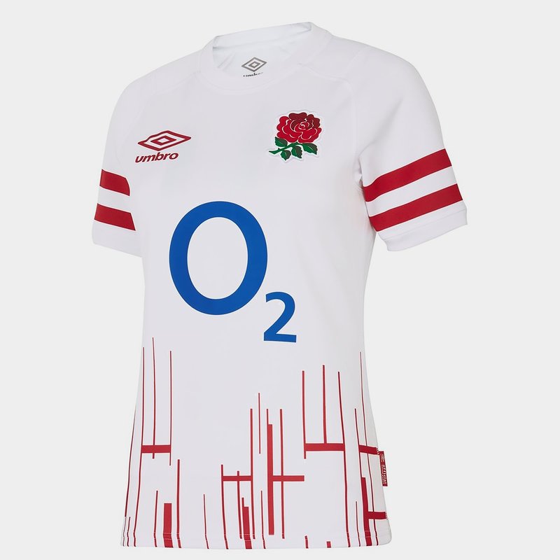 Umbro England Home Replica Rugby Shirt 2022 2023 Womens