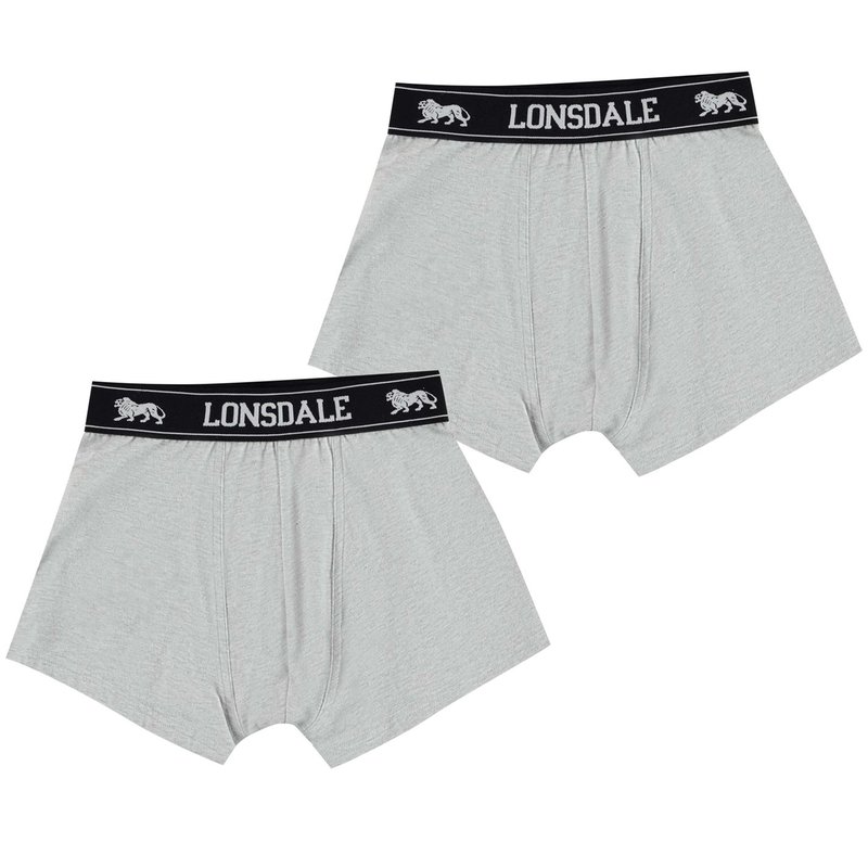 Lonsdale 2 Pack Boxer Shorts Junior Boys
