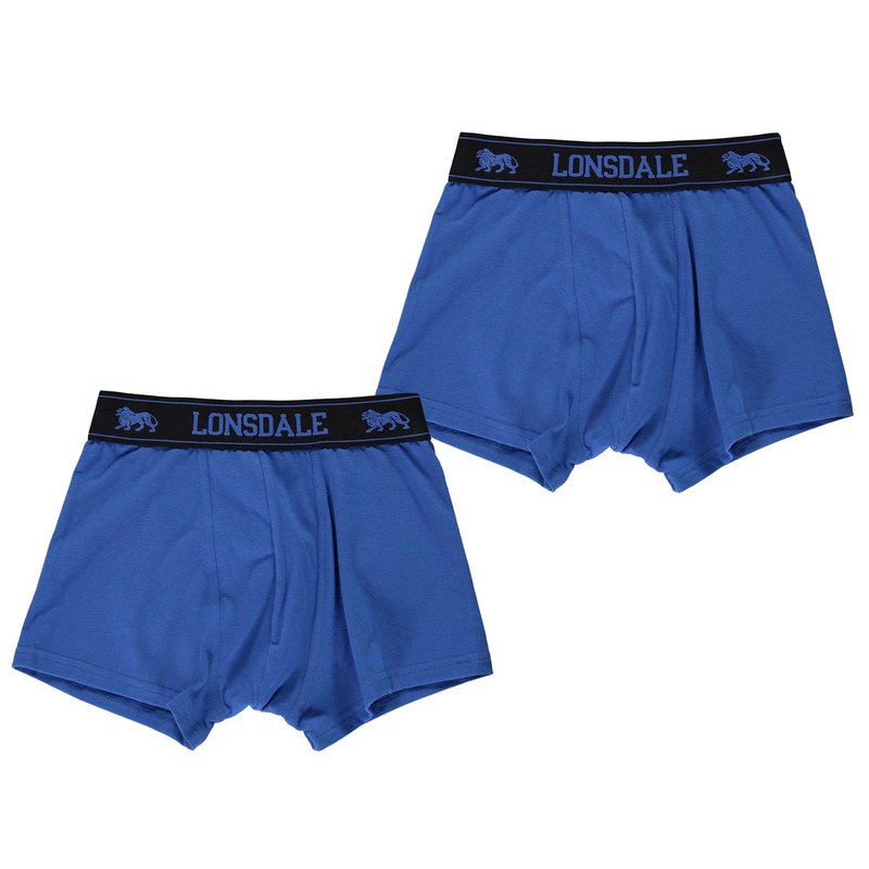 Lonsdale 2 Pack Boxer Shorts Junior Boys