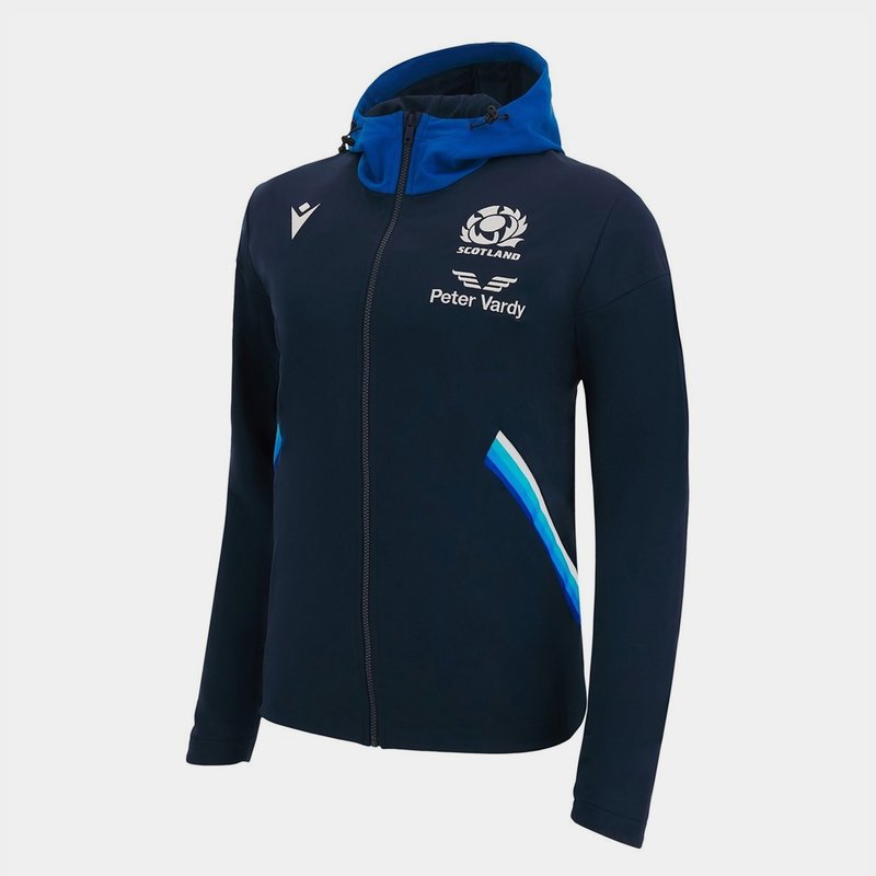 Macron Scotland 22/23 Mens Full Zip Rugby Hoodie
