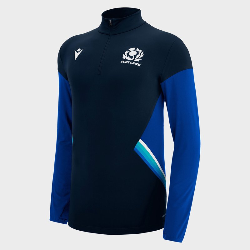 Macron Scotland 22/23 Quarter Zip Mens Rugby Top