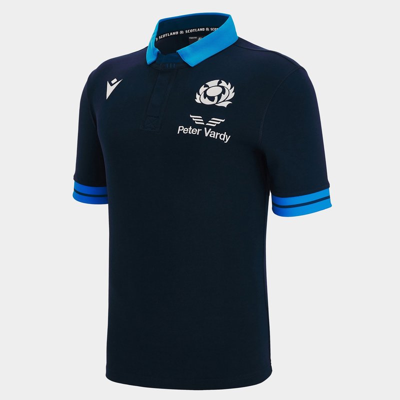 Macron Scotland 22/23 Home S/S Classic Mens Rugby Shirt