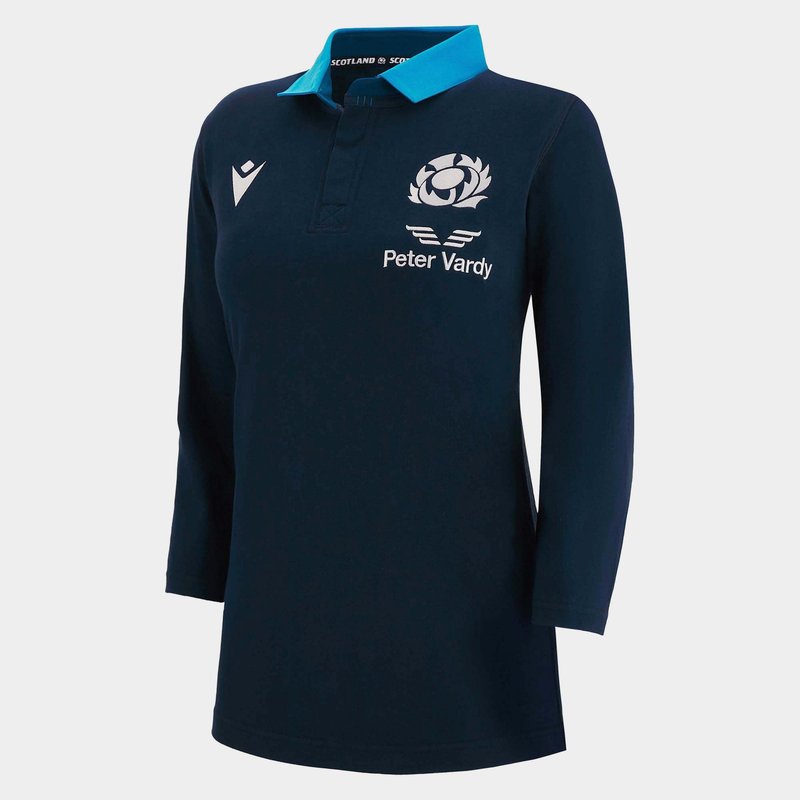 Macron Scotland 22/23 Home 3/4 Classic Sleeve Womens Rugby Shirt