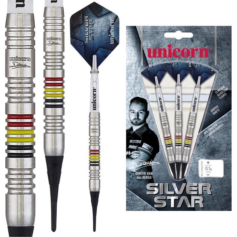 Unicorn Dimitri van den Bergh Steel Tip Silver Darts 18g