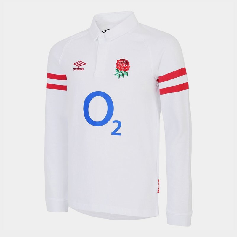 Umbro England Home Classic Licensed Long Sleeve Rugby Shirt Junior Boys