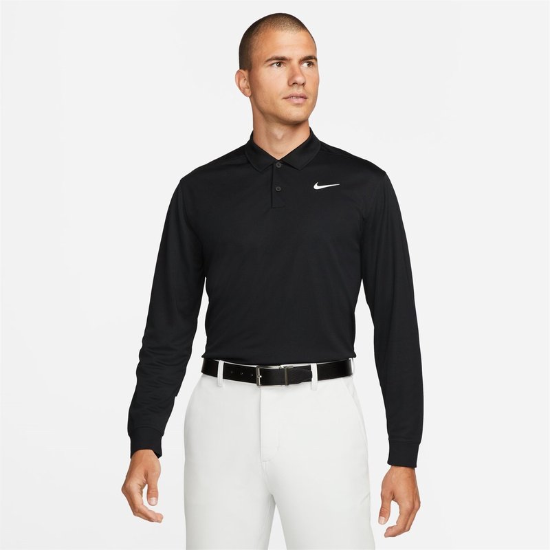 Nike Dri FIT Victory Mens Long Sleeve Golf Polo