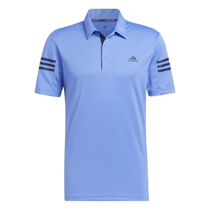 adidas 3 Stripe Polo Shirt Mens