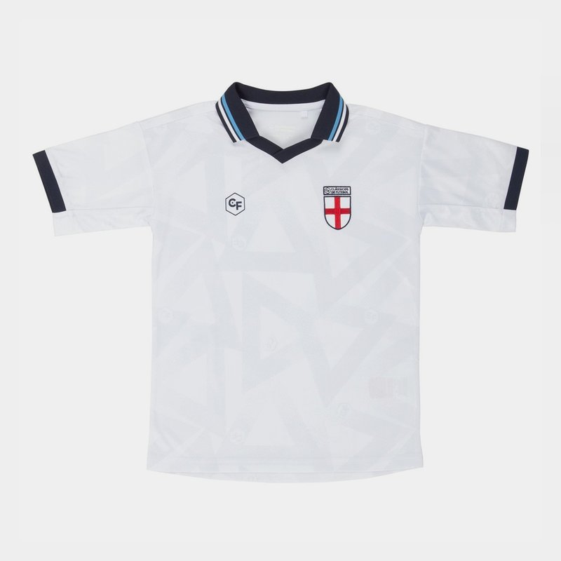 Classicos de Futebol England Retro Fan Shirt Juniors