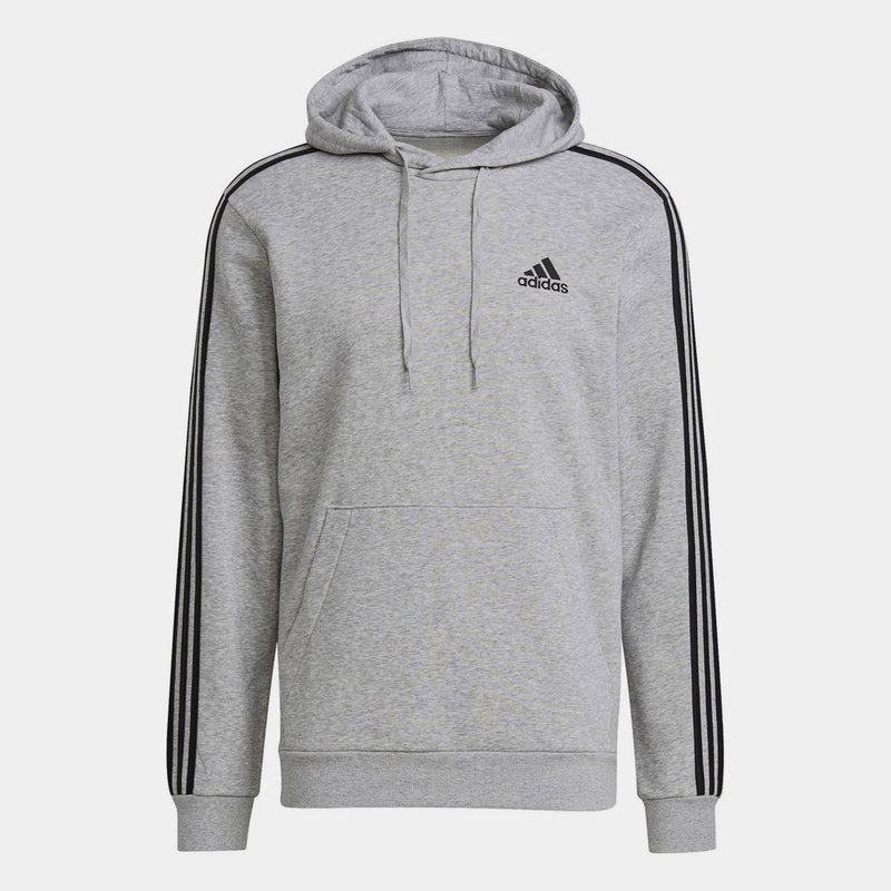 adidas Fleece 3 Stripes Hoodie Mens