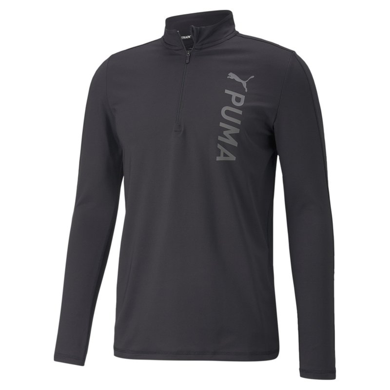 Puma Fit Polyspan Half Zip Long Sleeve Mens Training Tee