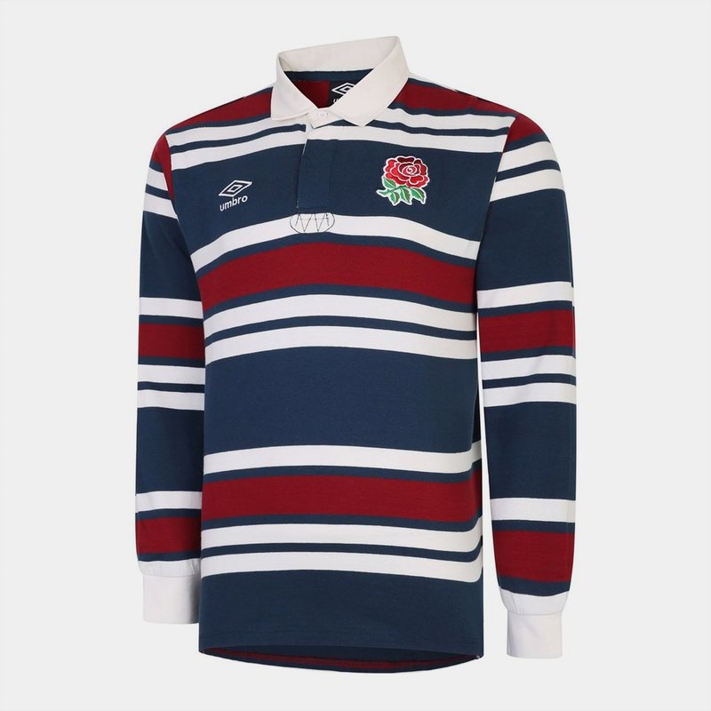 Umbro England Long Sleeve Classic Rugby Shirt 2022 2023 Mens