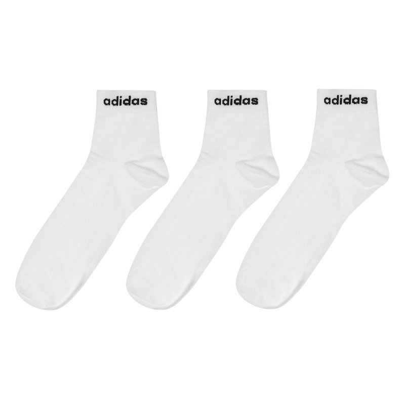 adidas 3 Pack Ankle Socks Senior