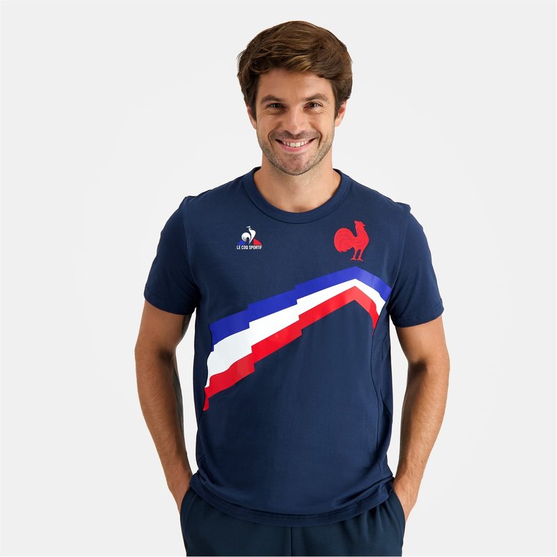 Le Coq Sportif France 22/23 Rugby Training T-Shirt Mens