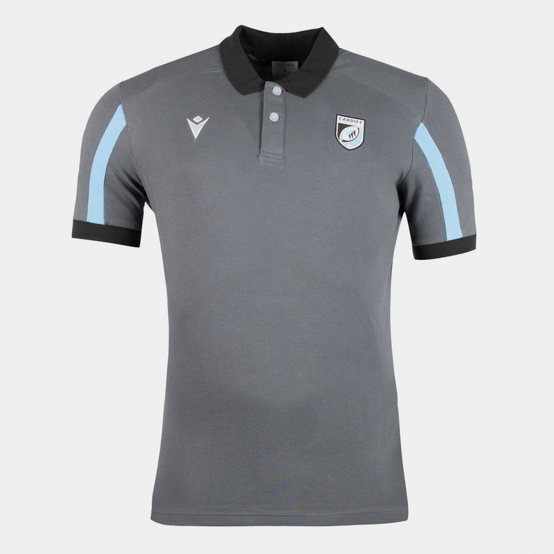 Macron Cardiff Rugby 22/23 Polo Shirt Mens