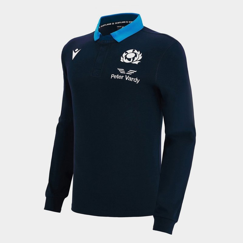 Macron Scotland 22/23 Home L/S Classic Kids Rugby Shirt