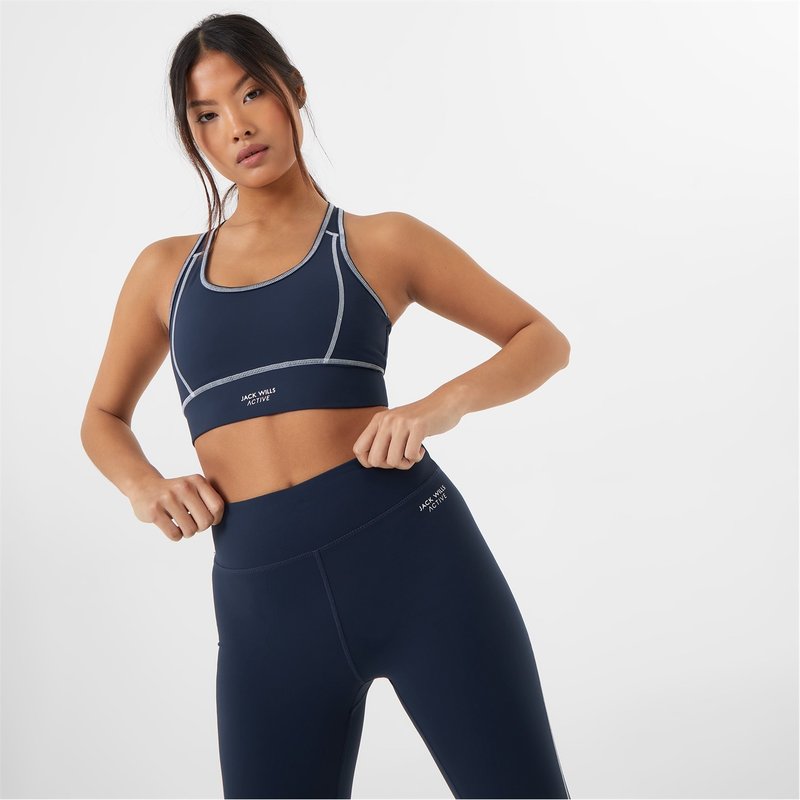 Jack Wills Active Contrast Stitch Sports Bra