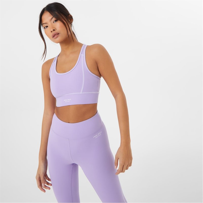 Jack Wills Active Contrast Stitch Sports Bra