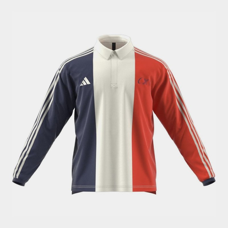 adidas FRXV Long Sleeve Polo Rugby Shirt Mens