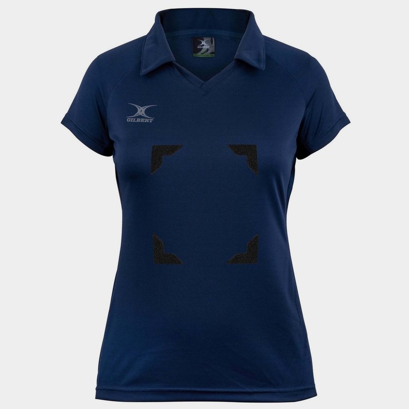Gilbert Eclipse Netball Jnr Polo Shirt w Bib Attachments