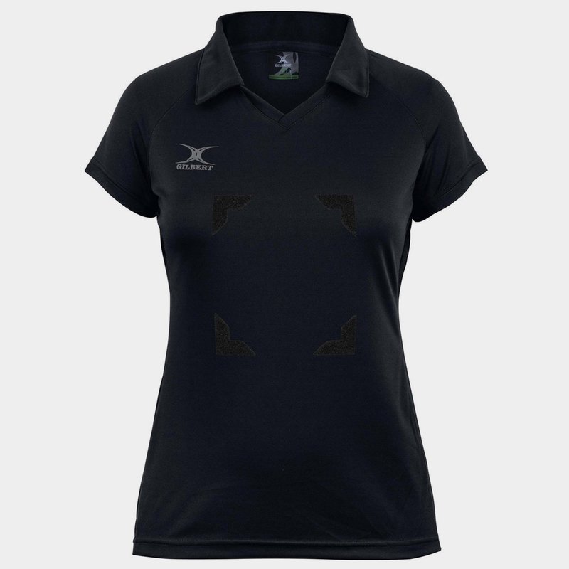 Gilbert Eclipse Netball Jnr Polo Shirt w Bib Attachments
