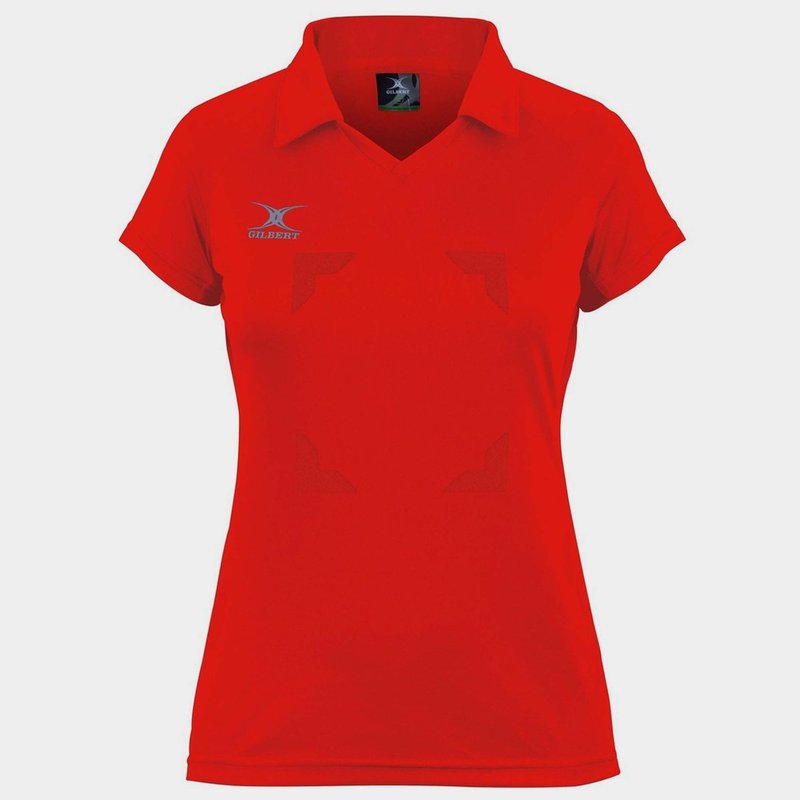 Gilbert Eclipse Netball Jnr Polo Shirt w Bib Attachments