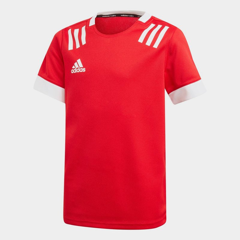 adidas 3 Stripe Jersey Juniors