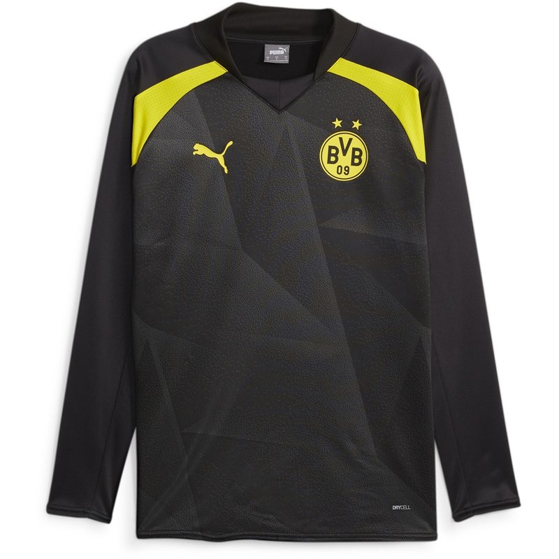 Puma Borussia Dortmund Pre Match Long Sleeve Sweater 2023 2024 Adults