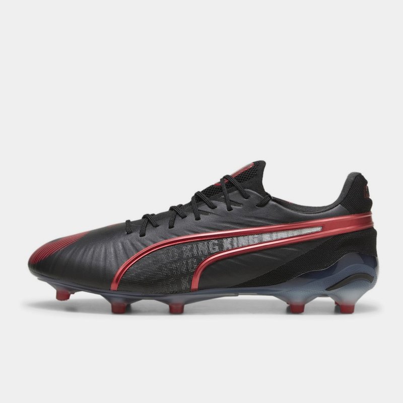 Puma King Ultimate Launch Firm Ground Football Boots Black Red 105.00