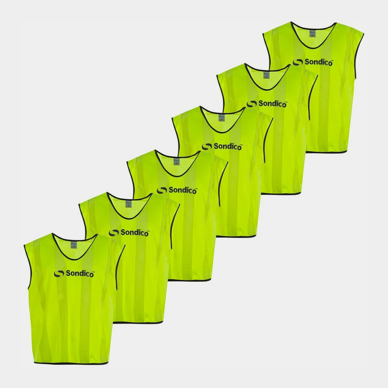 Sondico 6 Pack Mesh Hi Viz Training Bibs