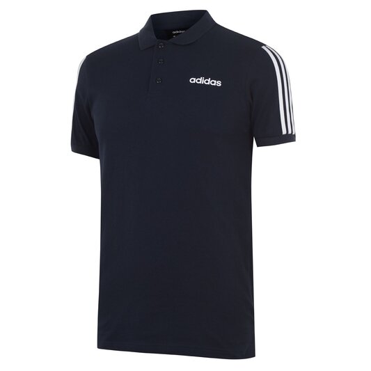 adidas Mens Cotton 3 Stripes Polo Shirt
