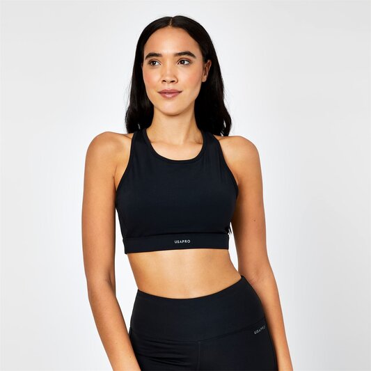 USA Pro Racer Back Sports Bra